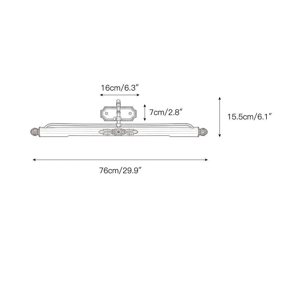 Galerie Brass Picture Light-Home & Garden > Lighting > Picture Lights-Laren Fete-L 45cm x H 15.5cm / L 17.7″ x H 6.1″-Brass-Laren Fete
