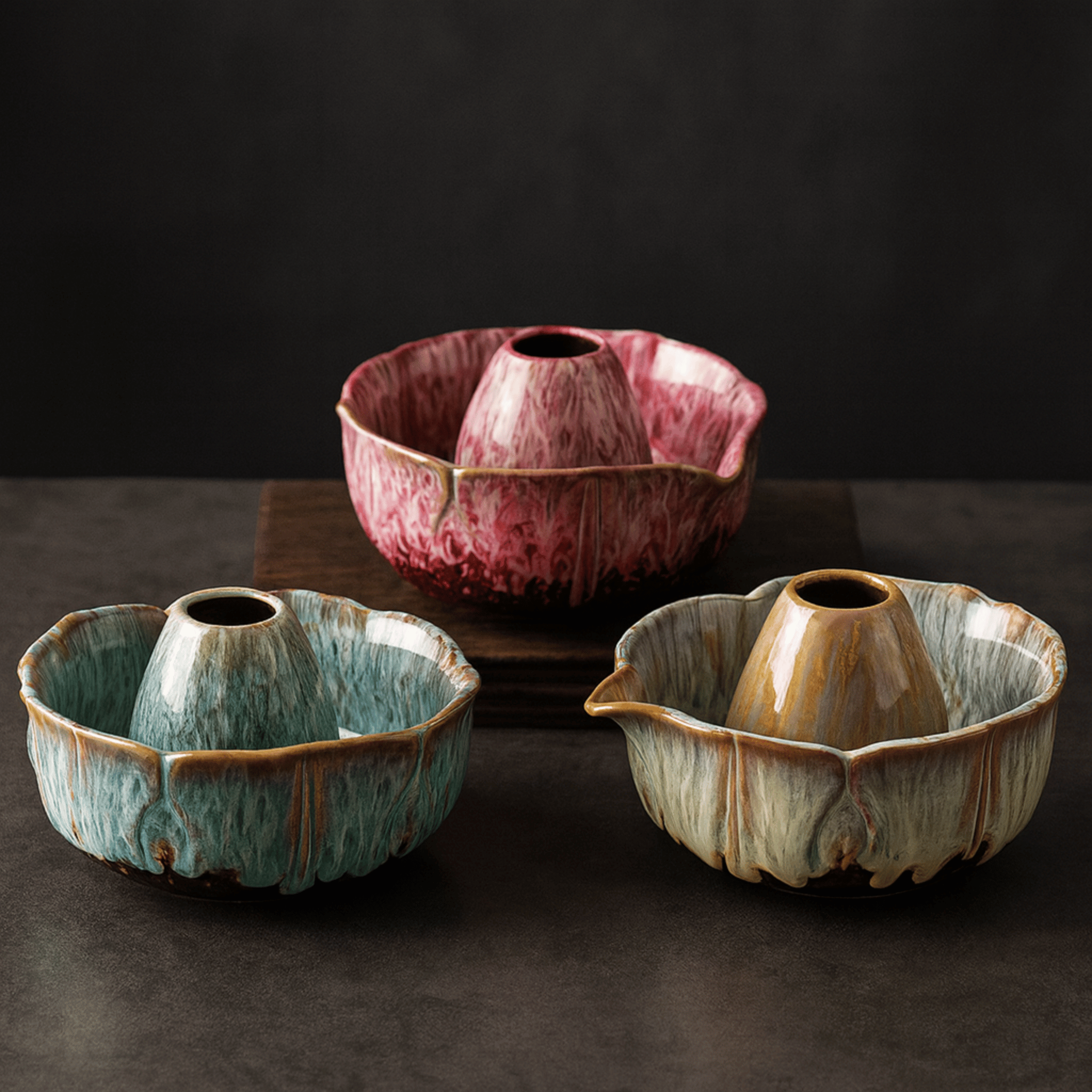 HanaKyo Petal Matcha Set – 8-Piece Kiln-Glazed Ceremony Kit-Home & Garden > Kitchen & Dining > Serveware > Tea Sets & Teapots-Laren Fete-Glazed Pink-Laren Fete
