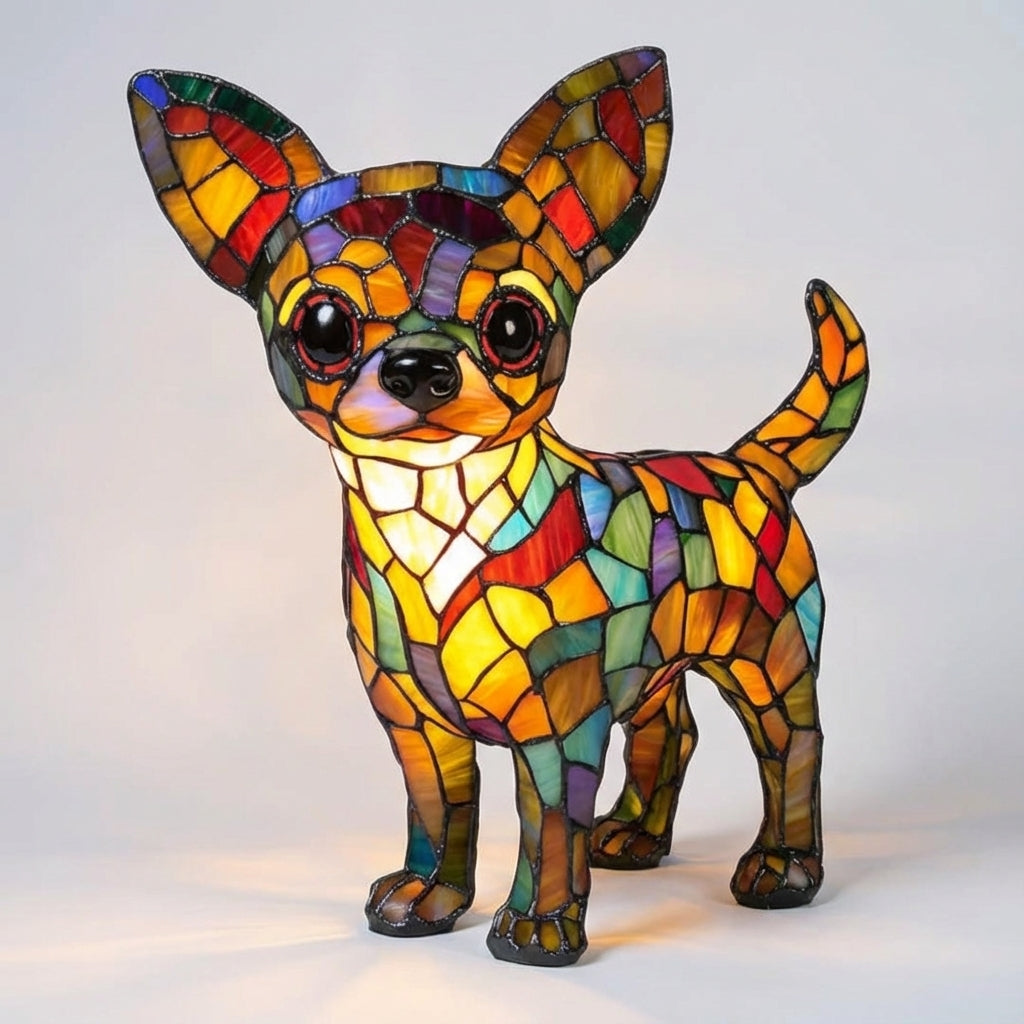 Handcrafted Dog Breed Accent Lamp-Home & Garden > Lighting > Table Lamps-Laren Fete-Chihuahua-Laren Fete