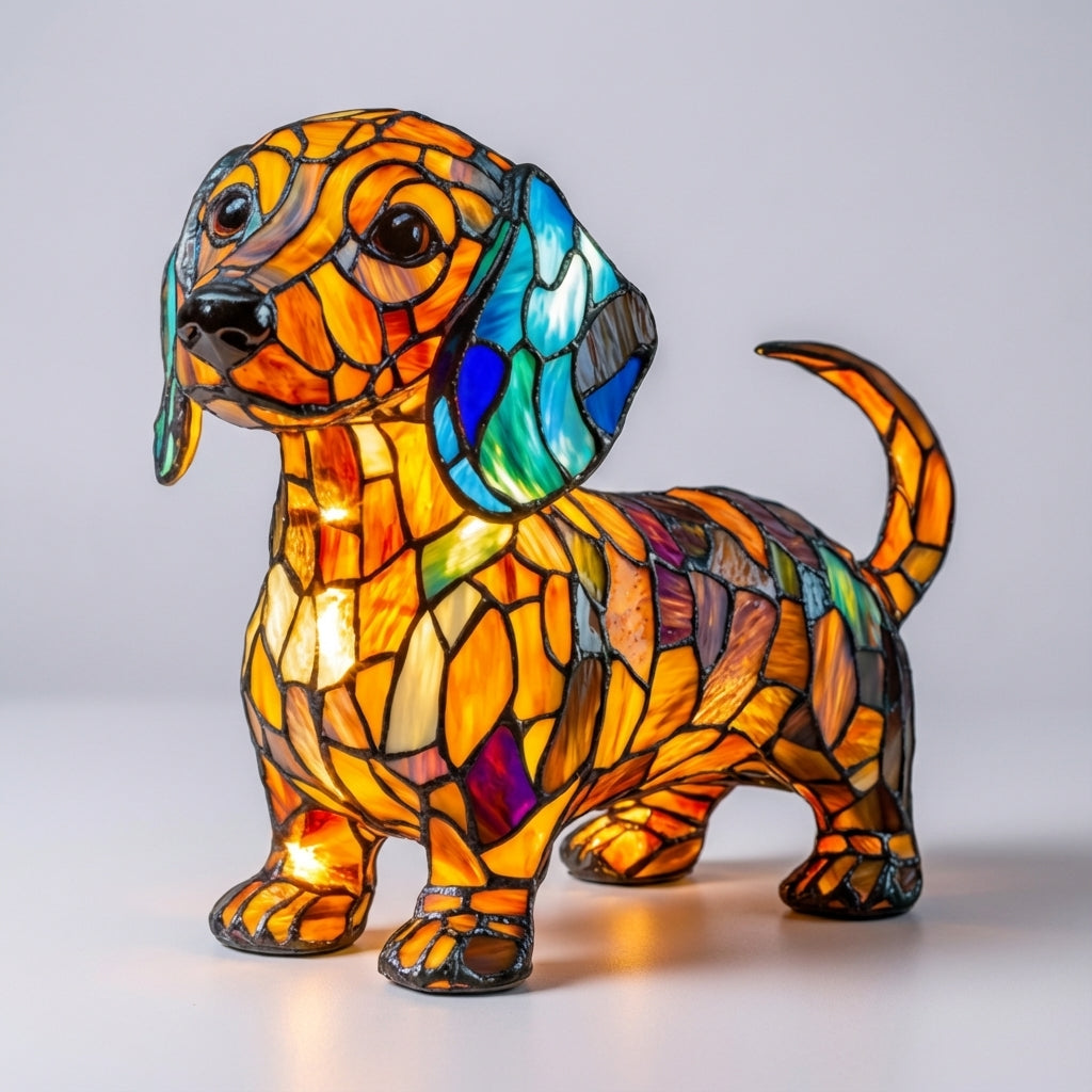 Handcrafted Dog Breed Accent Lamp-Home & Garden > Lighting > Table Lamps-Laren Fete-Dachshund-Laren Fete
