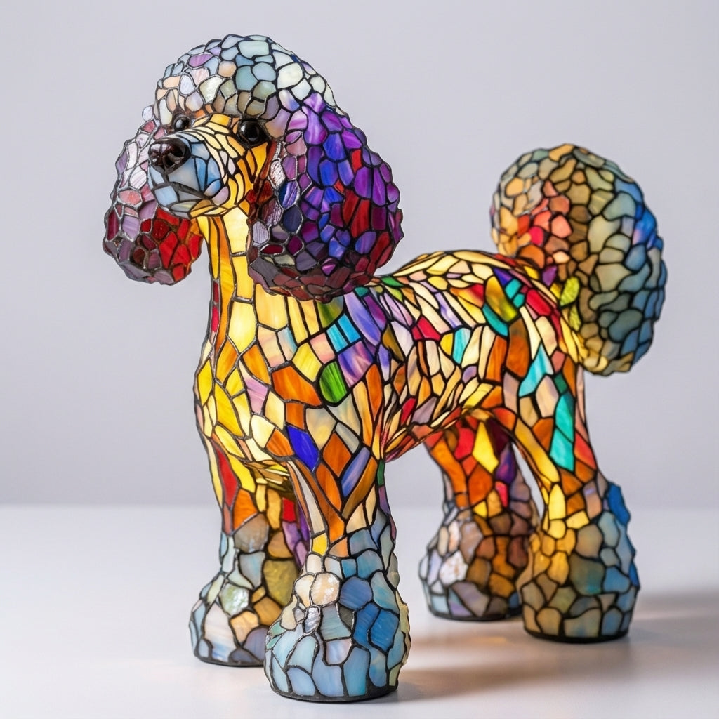 Handcrafted Dog Breed Accent Lamp-Home & Garden > Lighting > Table Lamps-Laren Fete-Poodle-Laren Fete