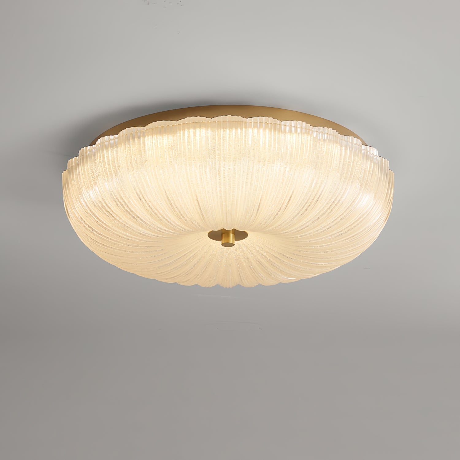 Haven Flush Mount Ceiling Light | Ripple Glass, LED Fixture 10