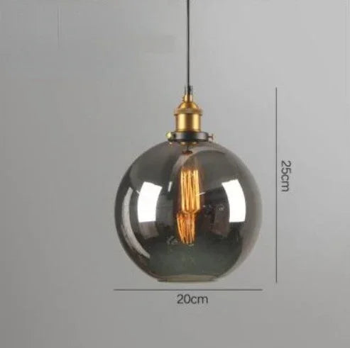 Indigo Pendant Light | Smoked Glass, Vintage Industrial 0
