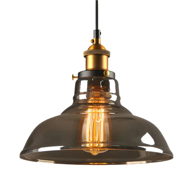 Indigo Pendant Light | Smoked Glass, Vintage Industrial 10