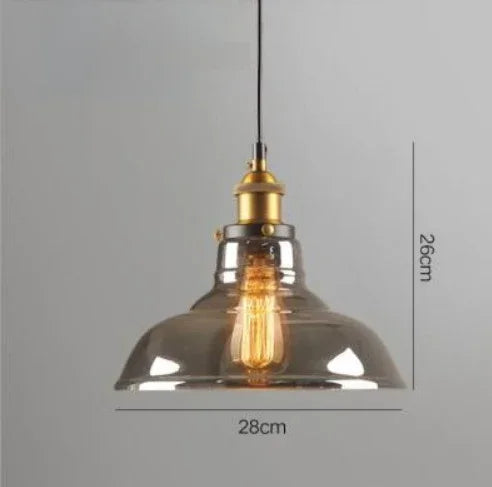 Indigo Pendant Light | Smoked Glass, Vintage Industrial 7