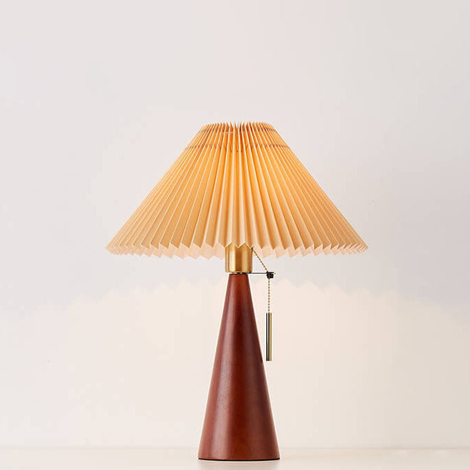 Jade Table Lamp | Rubberwood, Minimalist Design for Bedside or Desk 9