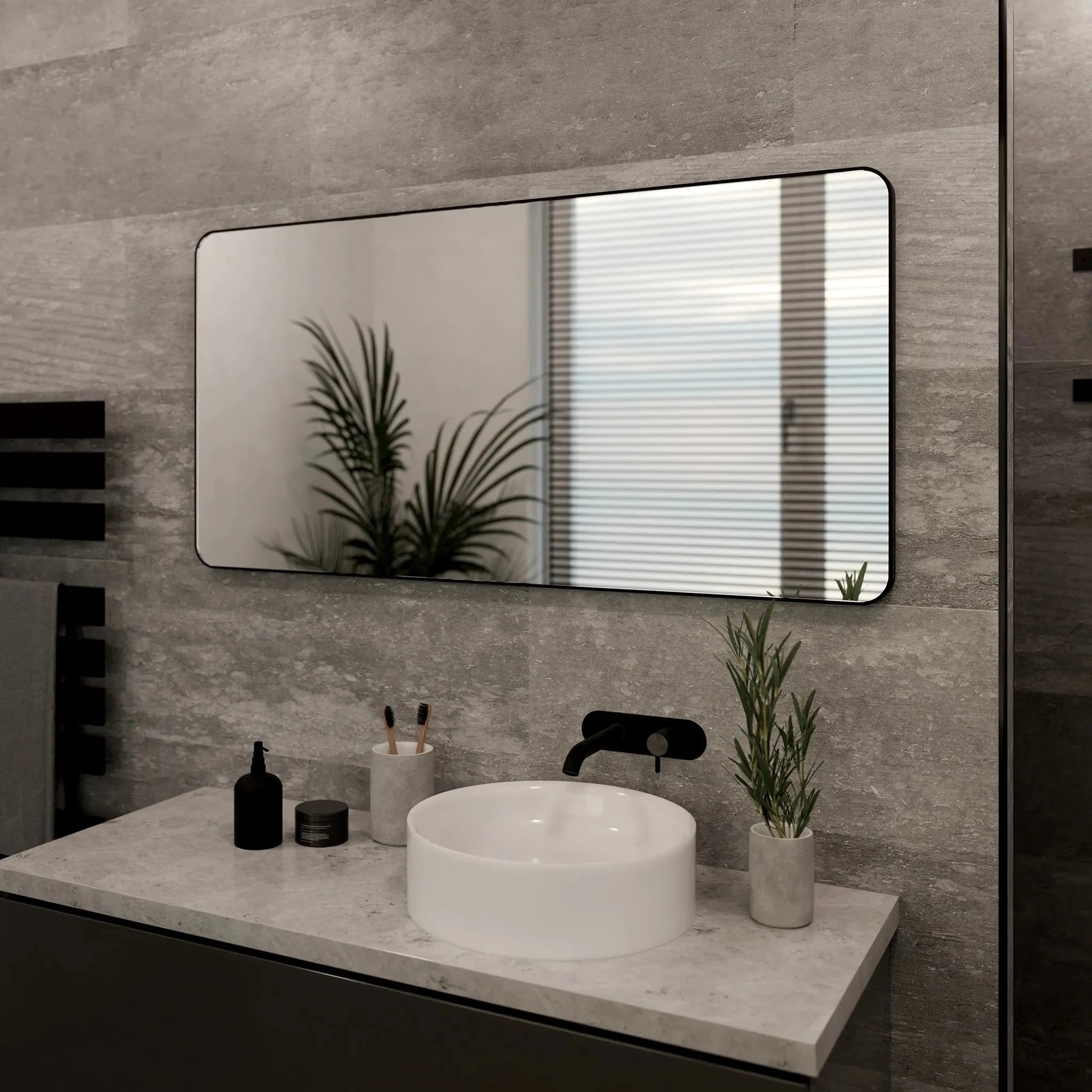 Jett Bathroom Mirror | Slim Frame, Rotatable Design 4