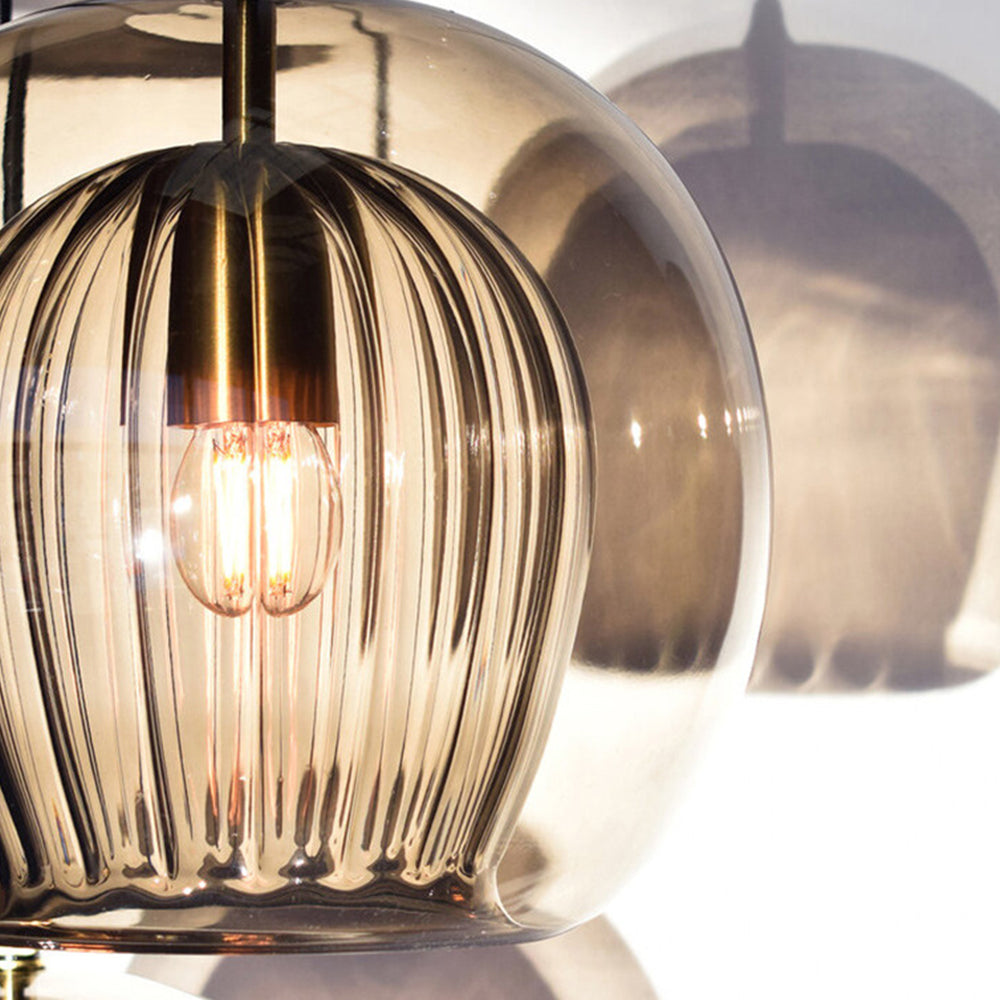 Juno Pendant Light | Clear and Amber Glass, Modern Kitchen Pendant Lighting 7