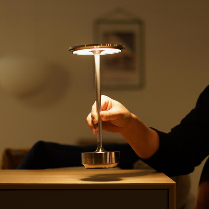 Kova Aluminium Cordless Table Lamp-Home & Garden > Lighting > Table Lamps-Laren Fete-Gold-Laren Fete
