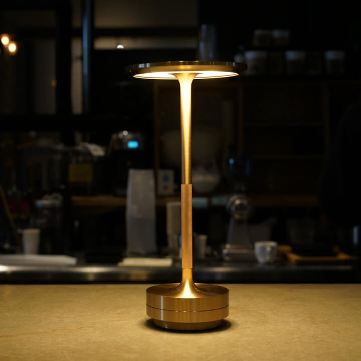 Kova Aluminium Cordless Table Lamp-Home & Garden > Lighting > Table Lamps-Laren Fete-Gold-Laren Fete