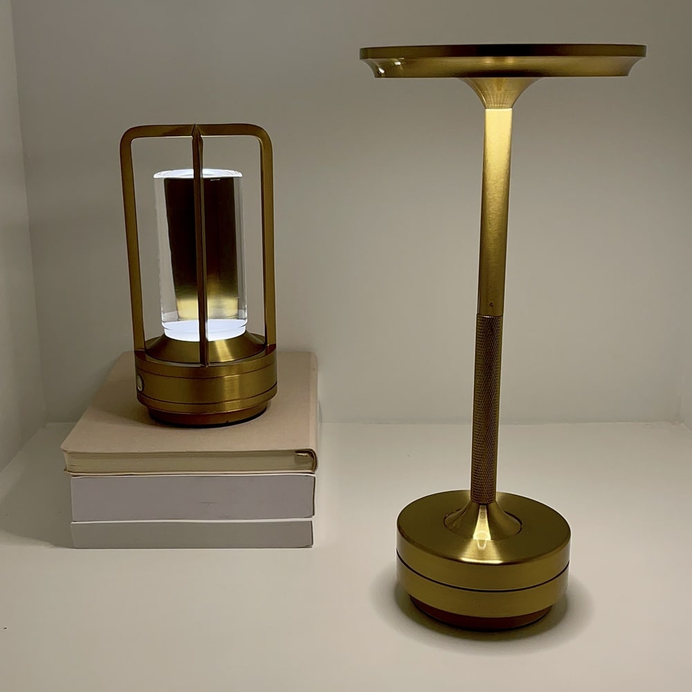Kova Aluminium Cordless Table Lamp-Home & Garden > Lighting > Table Lamps-Laren Fete-Gold-Laren Fete