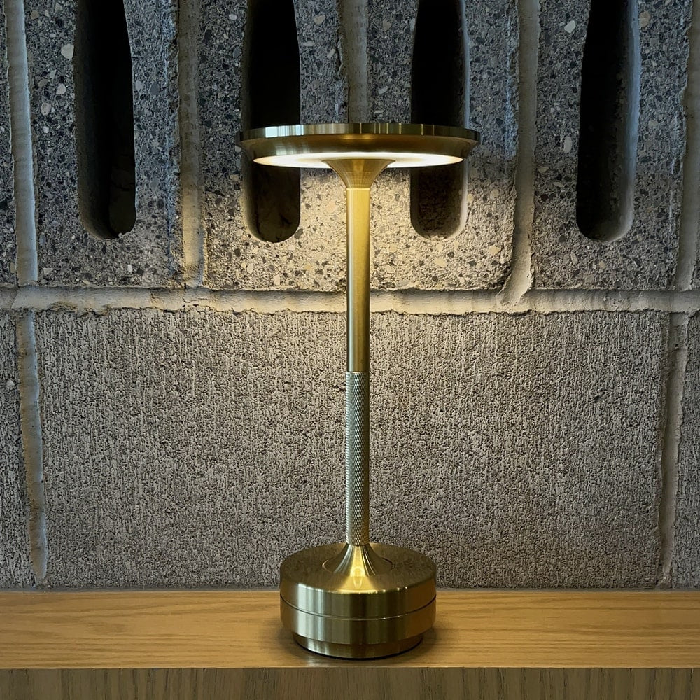 Kova Aluminium Cordless Table Lamp-Home & Garden > Lighting > Table Lamps-Laren Fete-Gold-Laren Fete