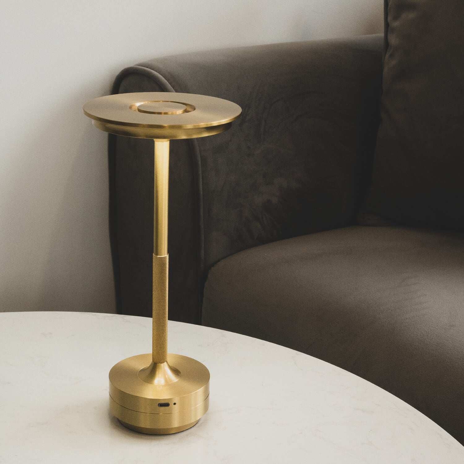 Kova Aluminium Cordless Table Lamp-Home & Garden > Lighting > Table Lamps-Laren Fete-Gold-Laren Fete