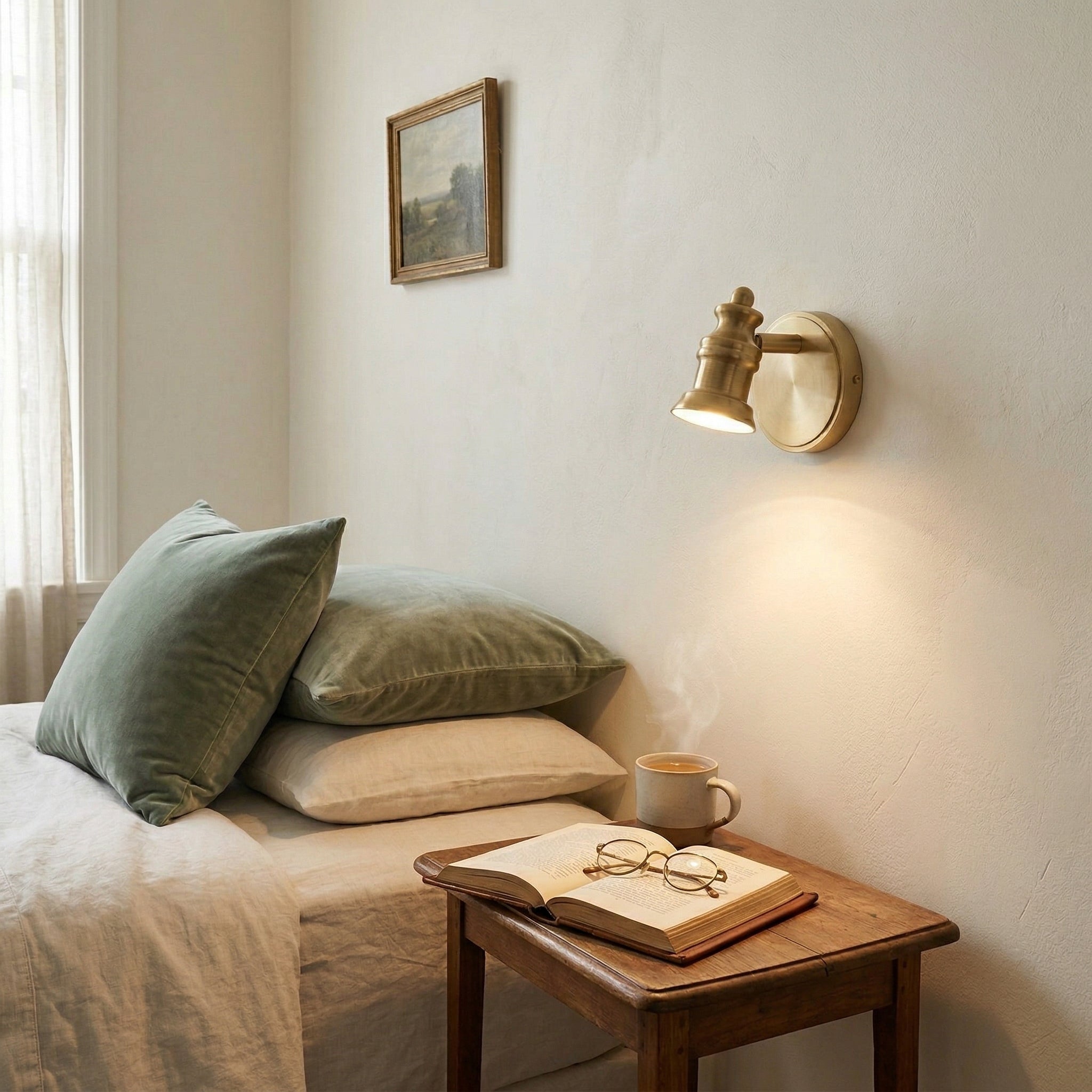 Linea Brass Spotlight Bar-Home & Garden > Lighting > Wall Lights & Sconces-Laren Fete-1 heads L 11.5cm x H 13cm / L 4.5″ x H 5.1″-Brass-Warm Light-Laren Fete