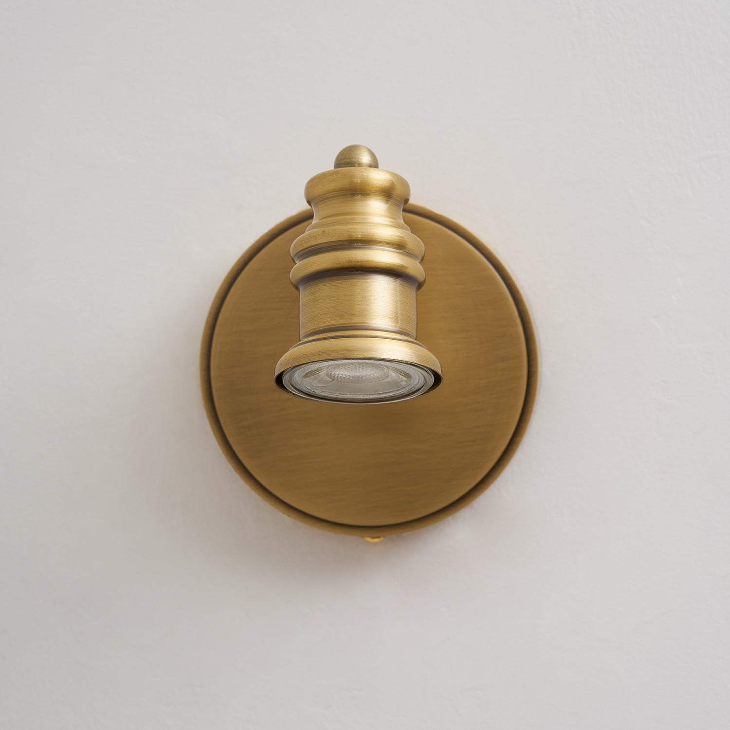 Linea Brass Spotlight Bar-Home & Garden > Lighting > Wall Lights & Sconces-Laren Fete-1 heads L 11.5cm x H 13cm / L 4.5″ x H 5.1″-Brass-Warm Light-Laren Fete