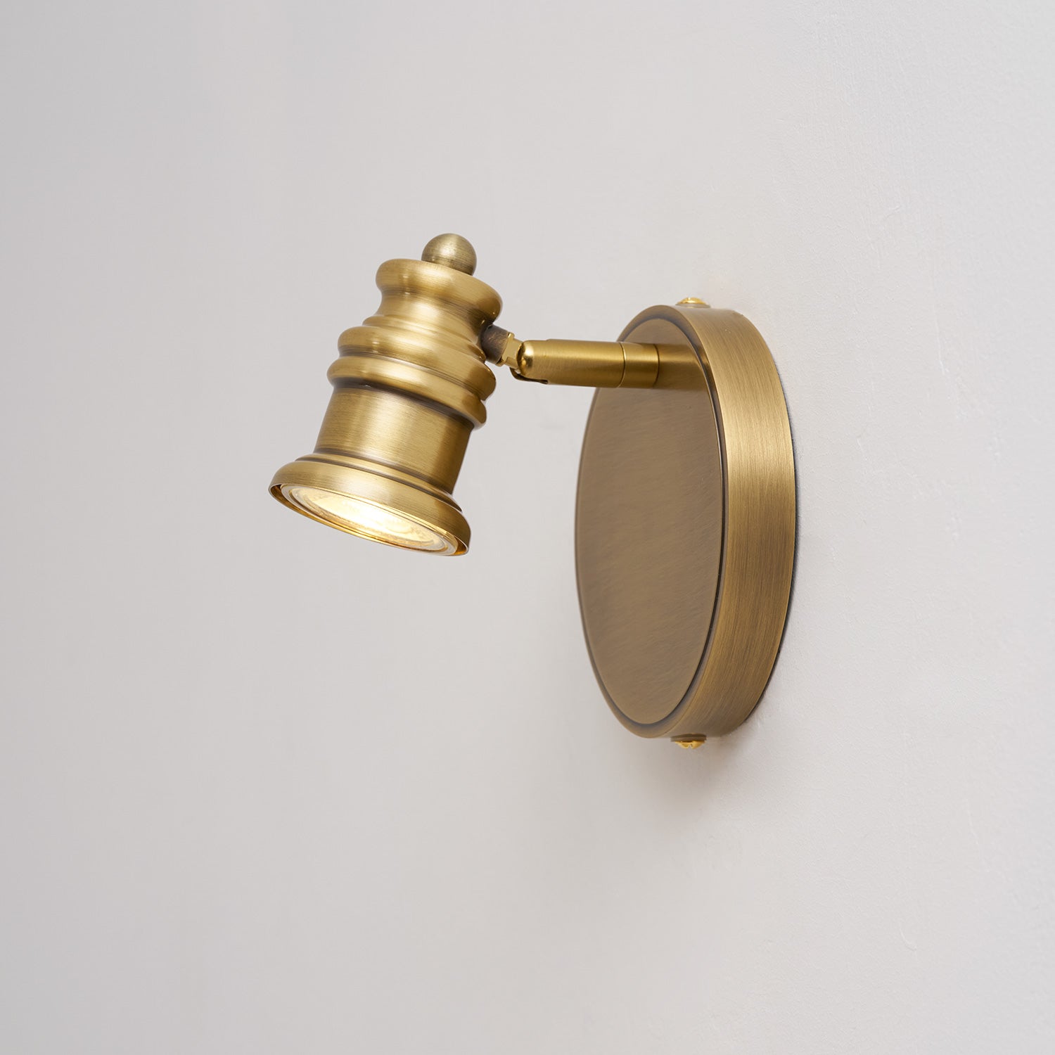 Linea Brass Spotlight Bar-Home & Garden > Lighting > Wall Lights & Sconces-Laren Fete-1 heads L 11.5cm x H 13cm / L 4.5″ x H 5.1″-Brass-Warm Light-Laren Fete