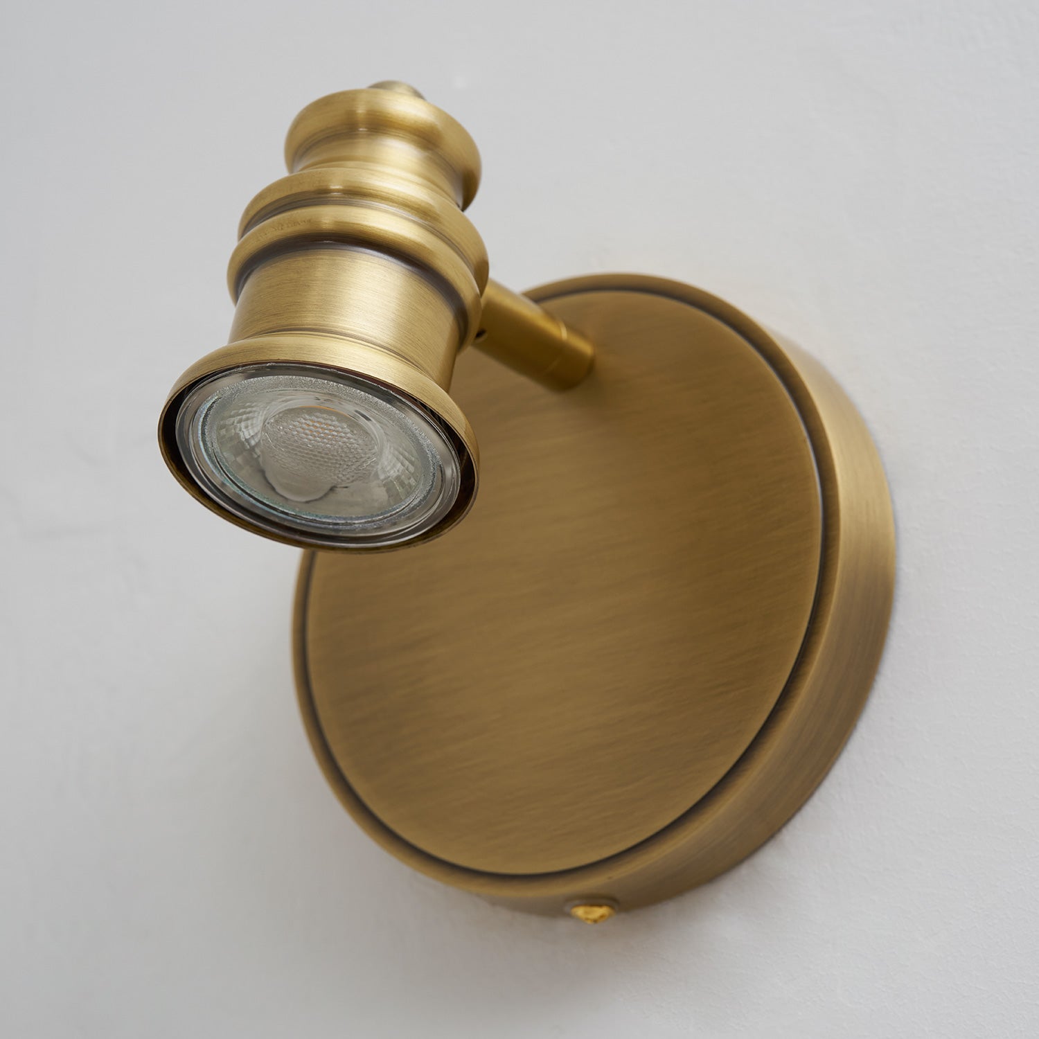 Linea Brass Spotlight Bar-Home & Garden > Lighting > Wall Lights & Sconces-Laren Fete-1 heads L 11.5cm x H 13cm / L 4.5″ x H 5.1″-Brass-Warm Light-Laren Fete