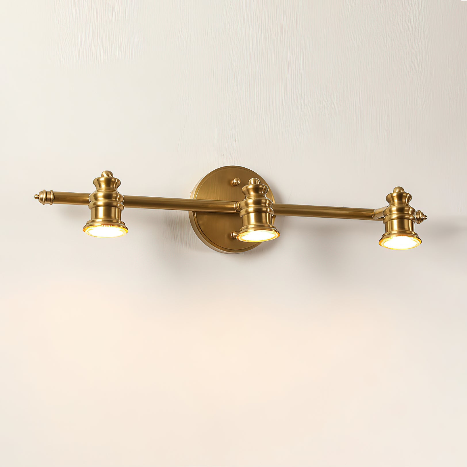 Linea Brass Spotlight Bar-Home & Garden > Lighting > Wall Lights & Sconces-Laren Fete-1 heads L 11.5cm x H 13cm / L 4.5″ x H 5.1″-Brass-Warm Light-Laren Fete