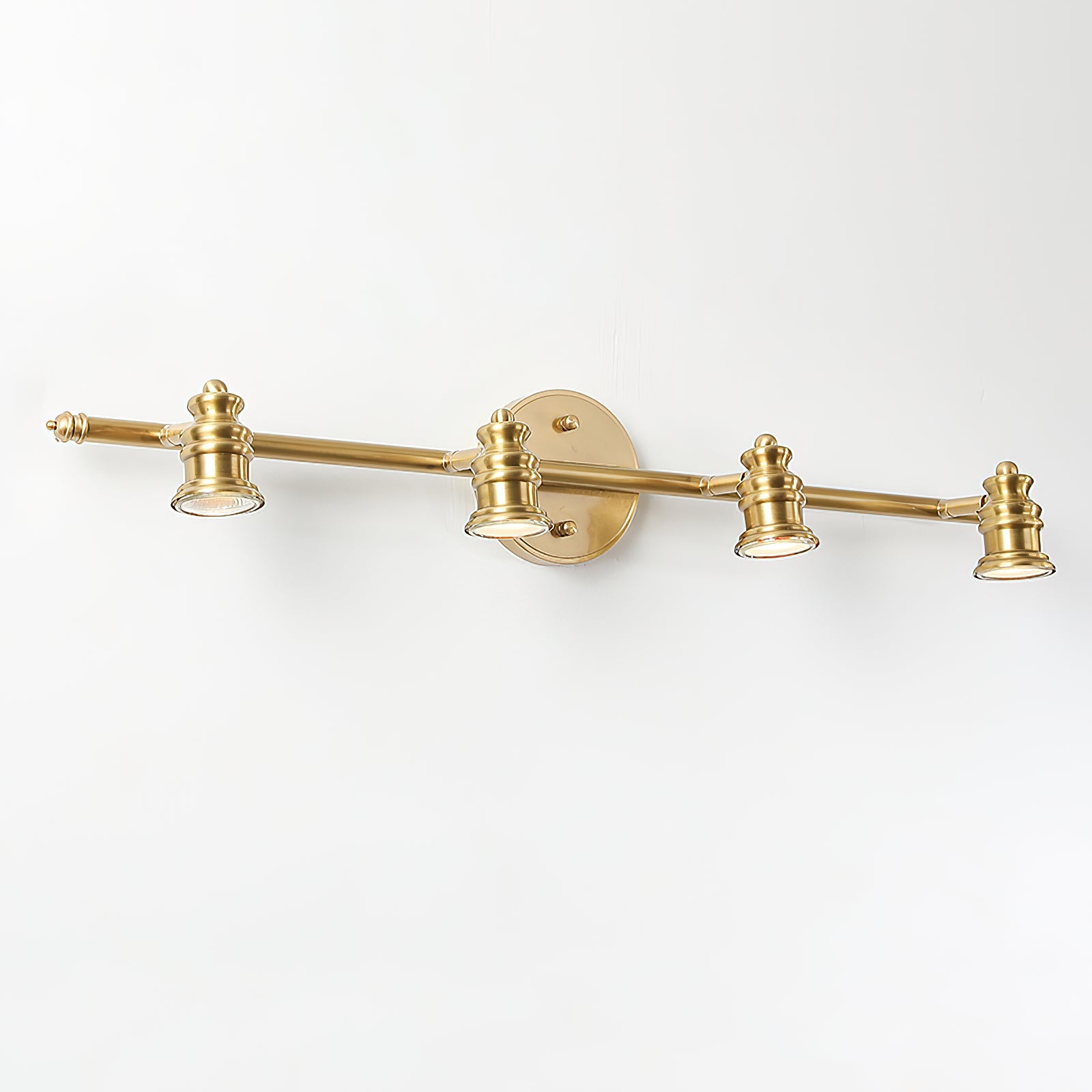 Linea Brass Spotlight Bar-Home & Garden > Lighting > Wall Lights & Sconces-Laren Fete-1 heads L 11.5cm x H 13cm / L 4.5″ x H 5.1″-Brass-Warm Light-Laren Fete