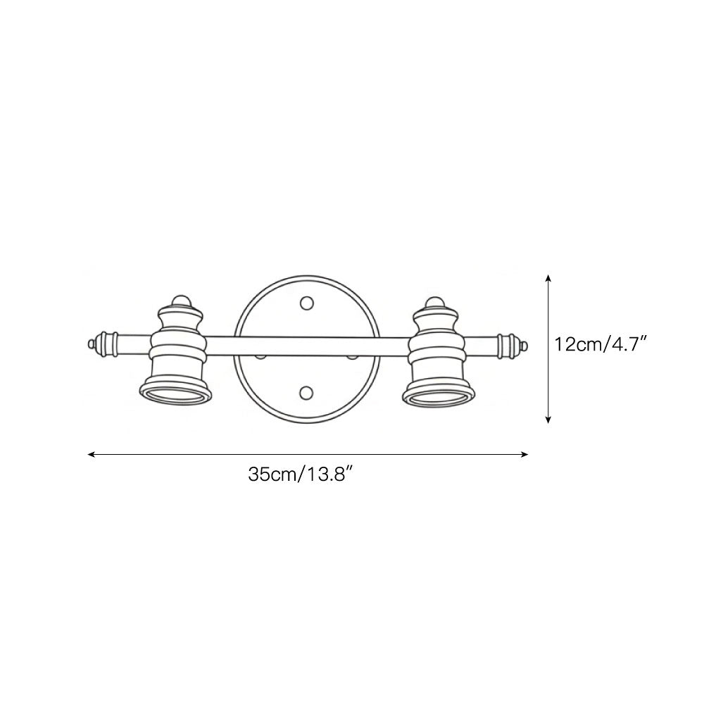 Linea Brass Spotlight Bar-Home & Garden > Lighting > Wall Lights & Sconces-Laren Fete-1 heads L 11.5cm x H 13cm / L 4.5″ x H 5.1″-Brass-Warm Light-Laren Fete