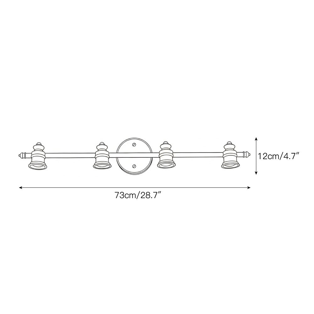 Linea Brass Spotlight Bar-Home & Garden > Lighting > Wall Lights & Sconces-Laren Fete-1 heads L 11.5cm x H 13cm / L 4.5″ x H 5.1″-Brass-Warm Light-Laren Fete