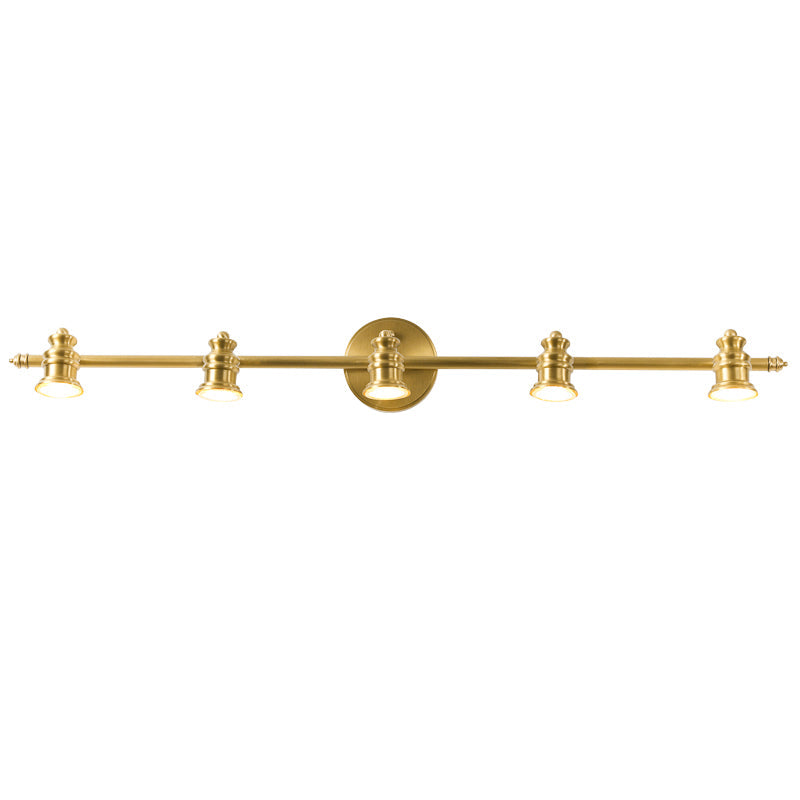 Linea Brass Spotlight Bar-Home & Garden > Lighting > Wall Lights & Sconces-Laren Fete-5 heads L 93cm x H 12cm / L 36.6″ x H 4.7″-Brass-Warm Light-Laren Fete