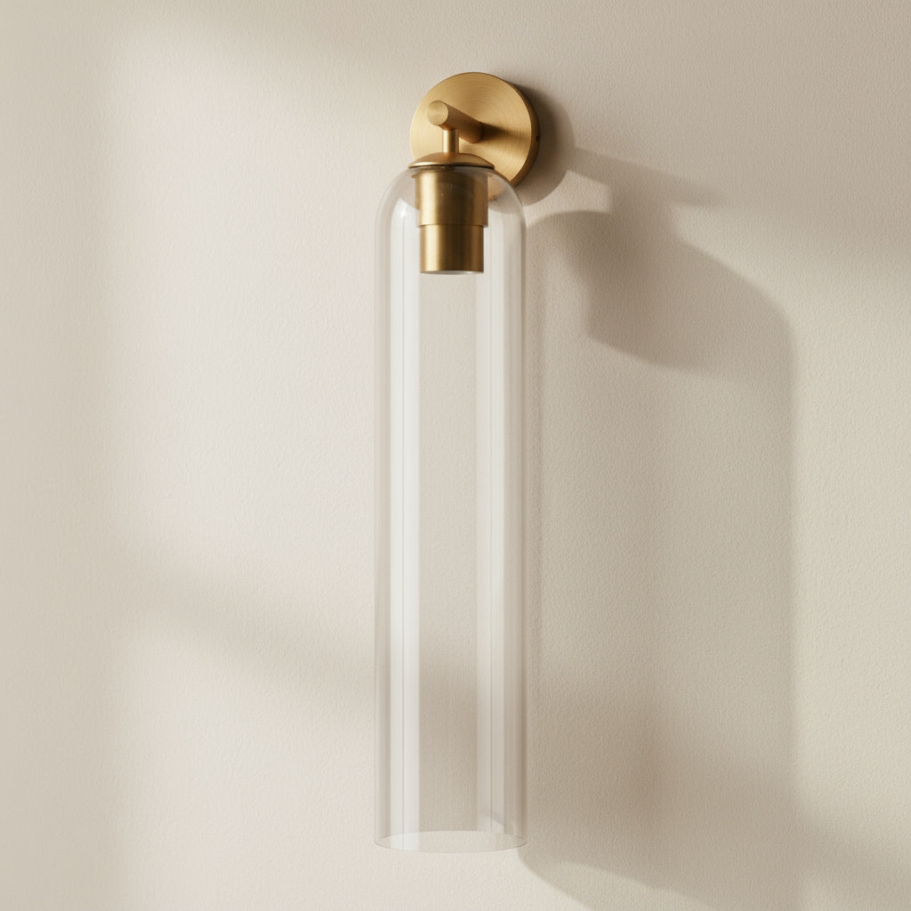Liviana Glass Globe Wall Sconce-Home & Garden > Lighting > Wall Lights & Sconces-Laren Fete-Clear-Gold-Laren Fete