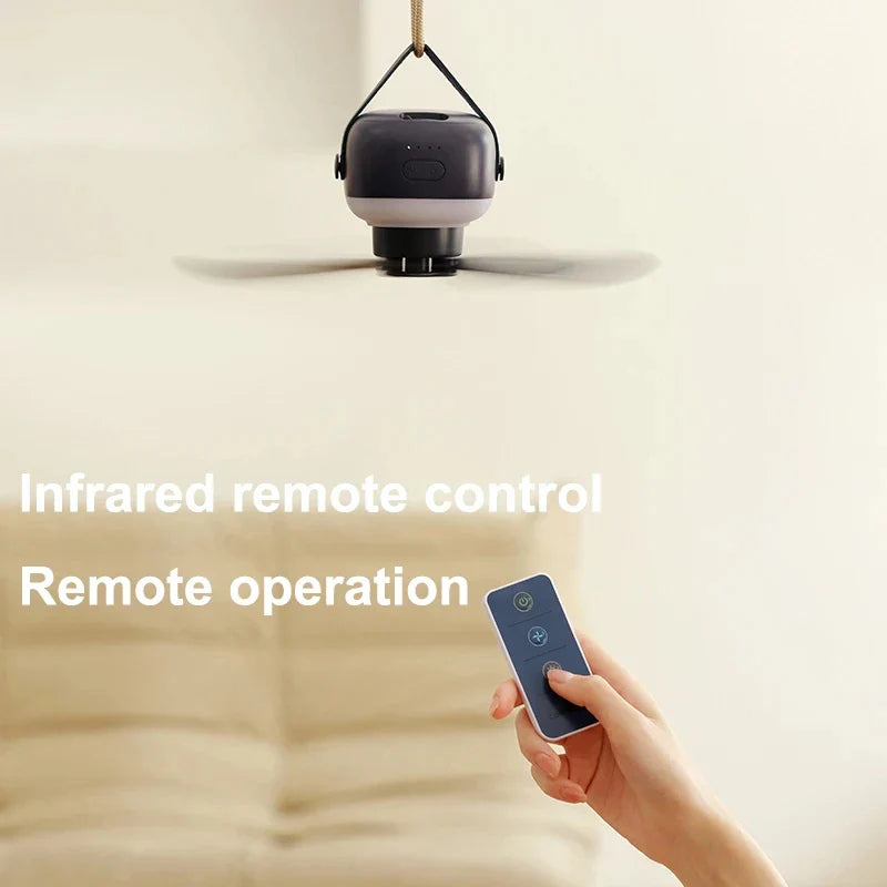 Luma USB Ceiling Fan with LED Light – Silent & Cordless-Home & Garden > Lighting > Ceiling Fans-Laren Fete-White-Laren Fete