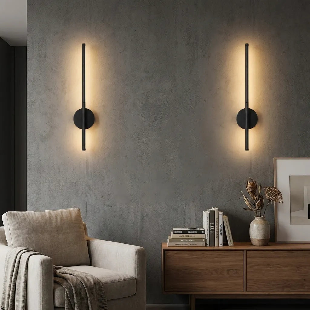 Lumina Magnetic Cordless Sconce-Home & Garden > Lighting > Wall Lights & Sconces-Laren Fete-Black (2pcs)-Laren Fete
