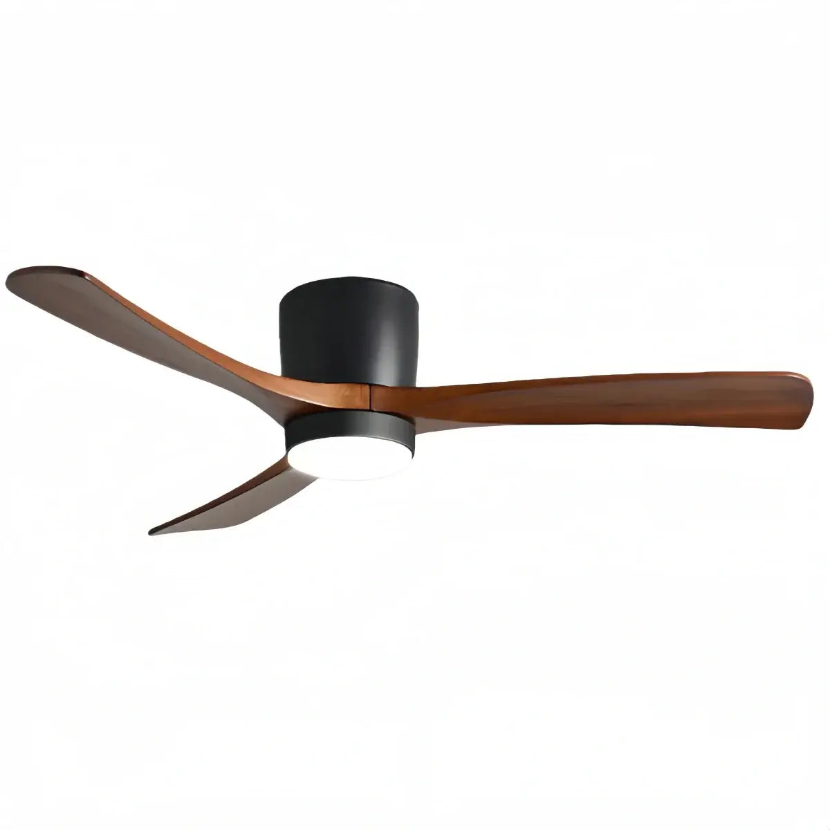 Lunara Wood Blade Ceiling Fan with Light-Home & Garden > Lighting > Ceiling Fans-Laren Fete-D91cm(36″)-Black & Walnut Wood-3 Colors + Remote Control (6-Speed Adjustable)-Laren Fete