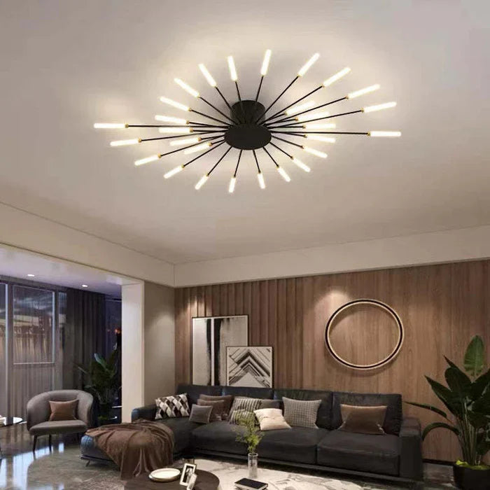 Lunara Ceiling Chandelier | Minimalist Metal, Integrated LED for Dining and Living Rooms 17