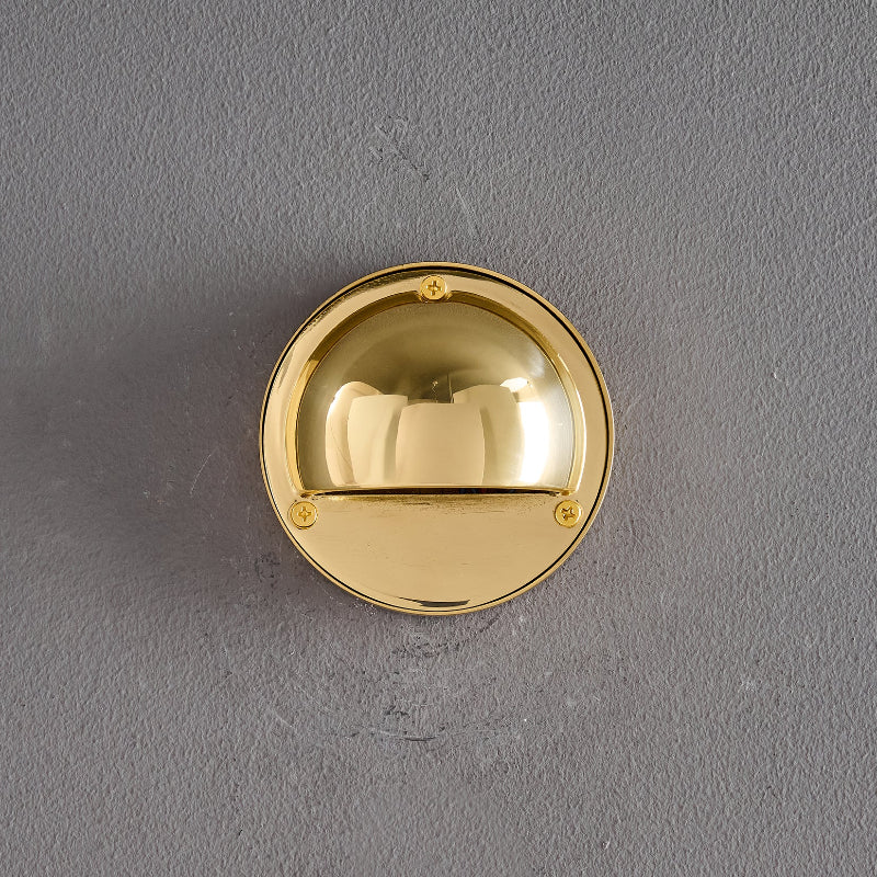 Marin Brass Wall Sconce-Home & Garden > Lighting > Wall Lights & Sconces-Laren Fete-D 10cm x W 5cm x H 10cm / ∅ 3.9″ x W 2″ x H 3.9″-Glossy Copper-Laren Fete