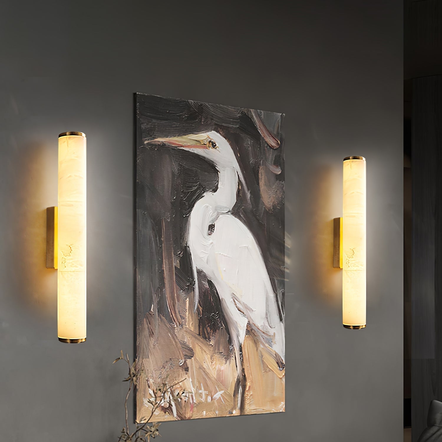 Mira Wall Sconce | Resin Marble Effect, Minimalist Design 7