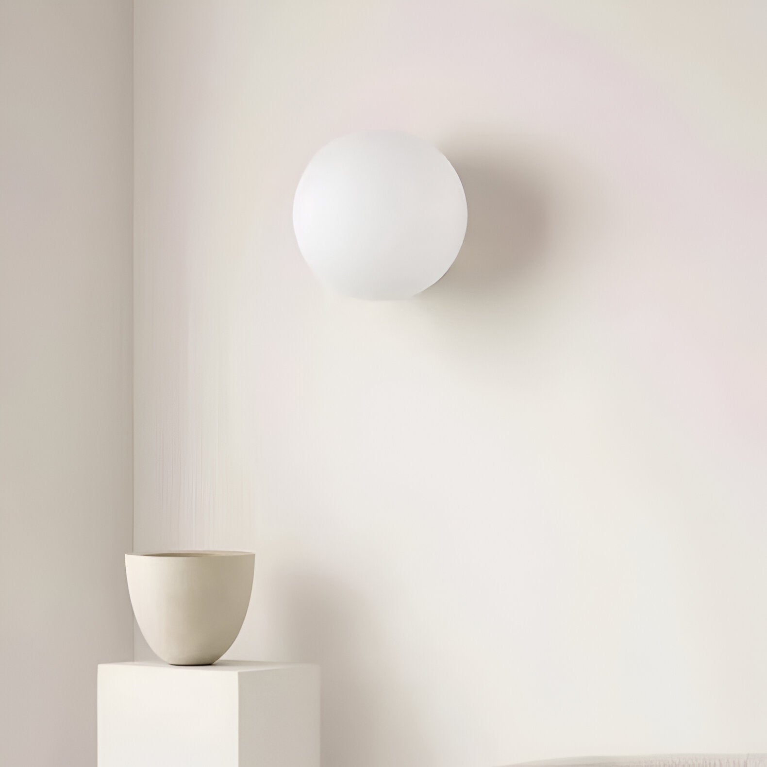 Mira Wall Sconce | Round Glass, LED Illumination for Bathroom and Living Spaces 6