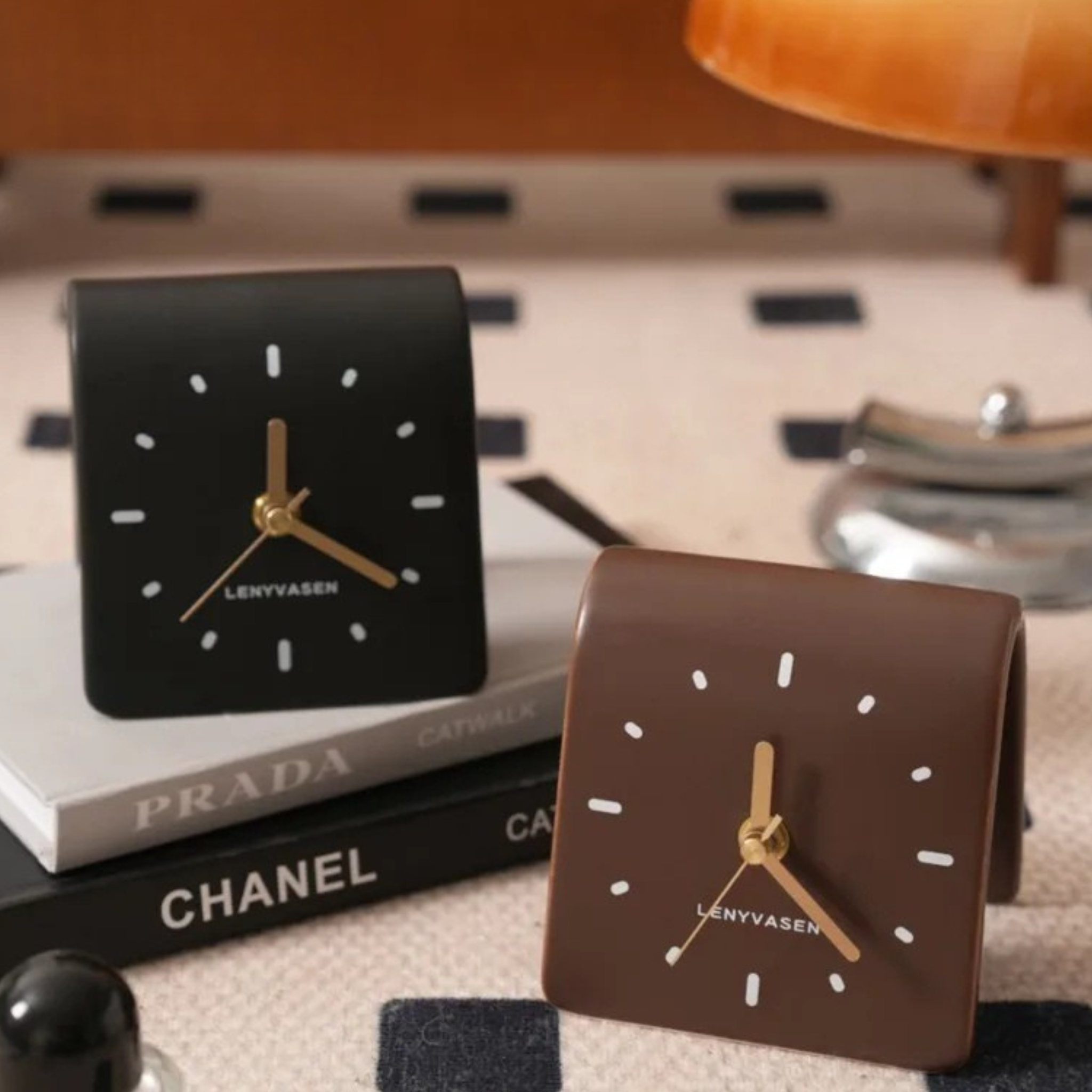 Mura Ceramic Desk Clock-Home & Garden > Decor > Clocks > Desk & Mantel Clocks-Laren Fete-Cream-Laren Fete