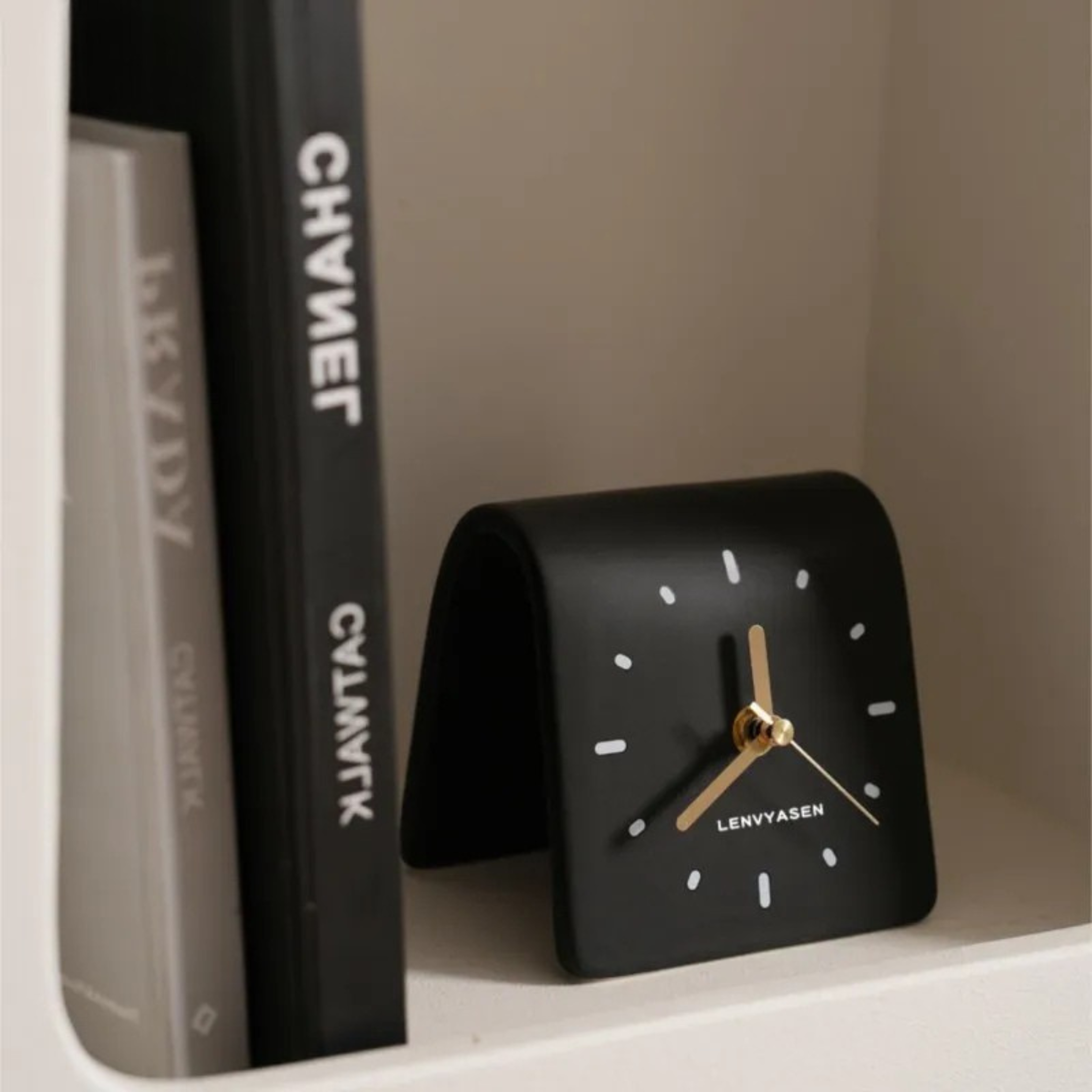 Mura Ceramic Desk Clock-Home & Garden > Decor > Clocks > Desk & Mantel Clocks-Laren Fete-Cream-Laren Fete