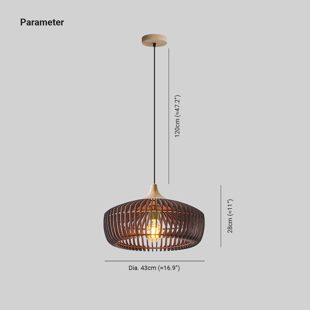 Muto Pendant Light | Wood, Nordic Japanese Design for Kitchen Island 3
