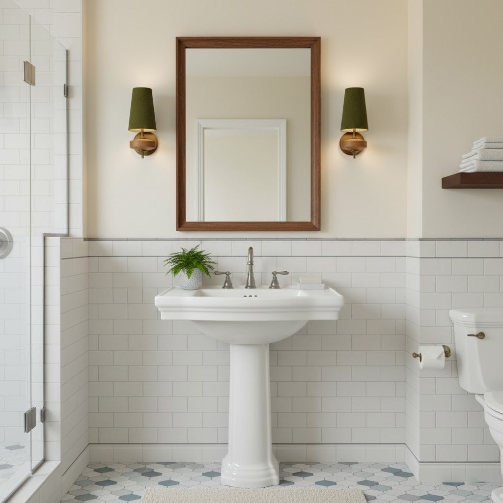 Nikau Walnut Fabric Wall Sconce-Home & Garden > Lighting > Wall Lights & Sconces-Laren Fete-1 head L 15cm x W 22cm x H 39cm / L 5.9″ x W 8.3″ x H 15.4″-Walnut color & White-Laren Fete