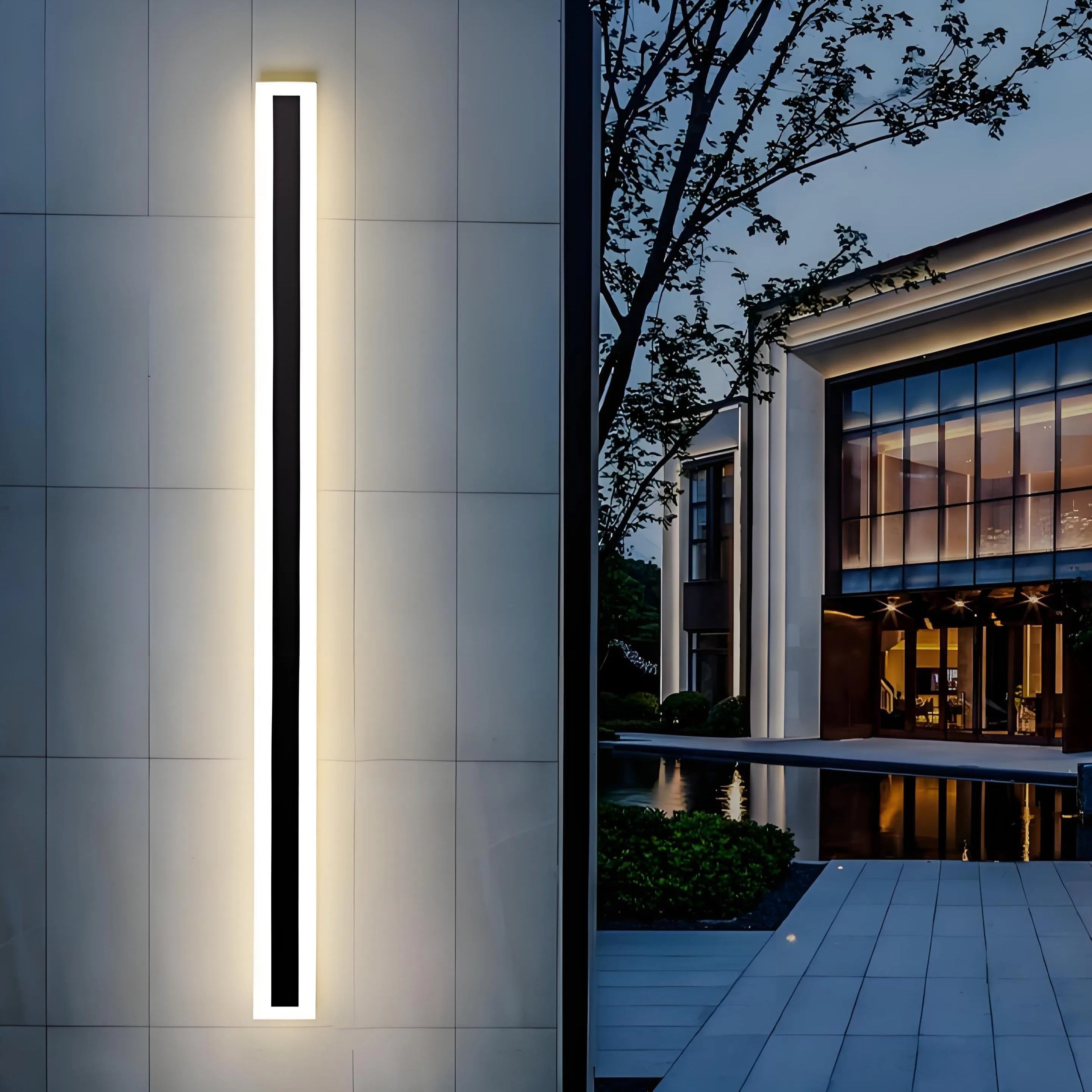 Olin Outdoor Wall Light | Black Metal, Motion Sensor, Modern Design 0