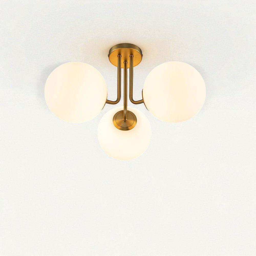 Ophelia Ceiling Light | Mid-Century Design, Frosted Glass Globes 0