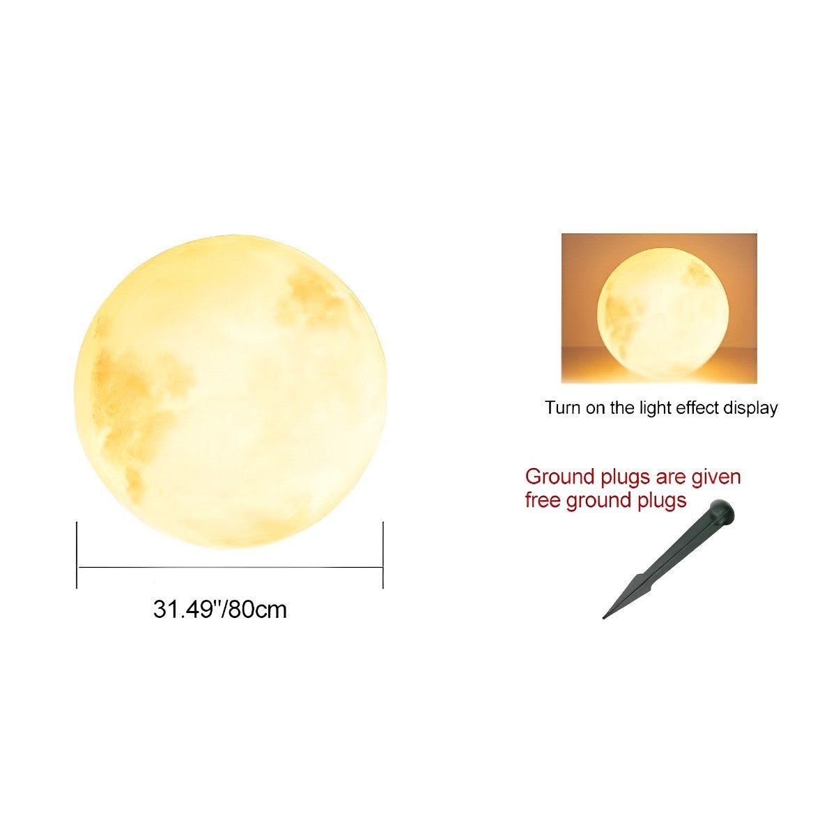 Orbis Solar Moon Ball Landscape Light-Home & Garden > Lighting > Outdoor Lighting > Landscape Lighting-Laren Fete-Solar-20 cm D-Laren Fete