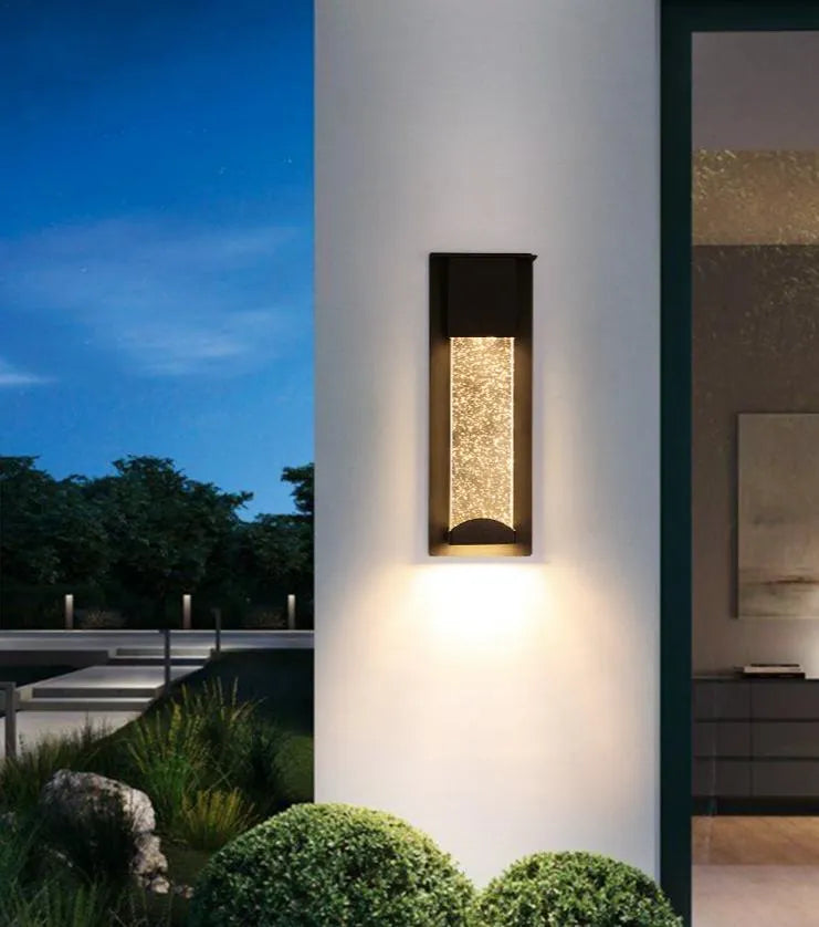 Oriana Outdoor Wall Lantern | Crystal Design, Motion Sensor, Waterproof 0