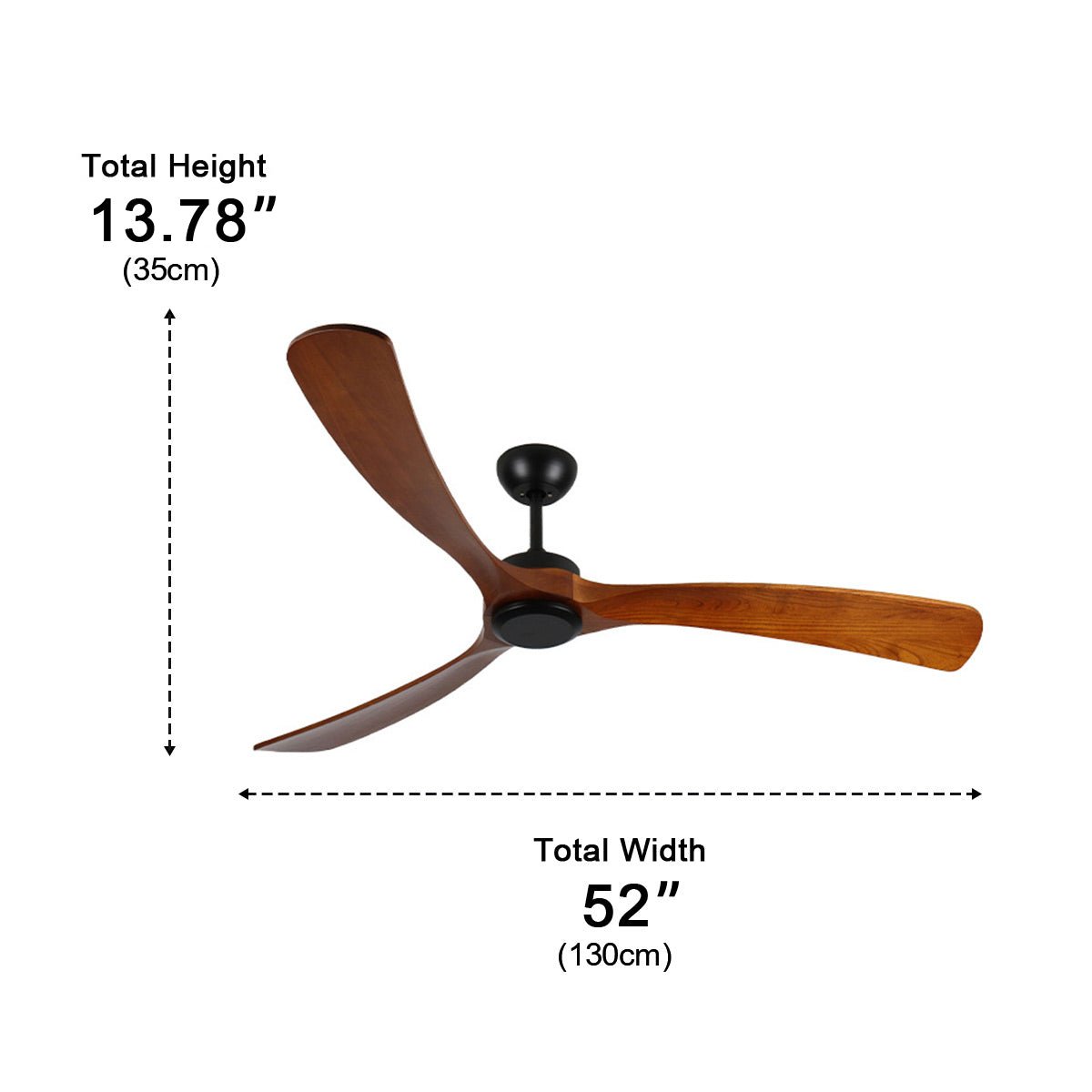 Palma IP65 Outdoor Wood Blade Ceiling Fan-Home & Garden > Lighting > Ceiling Fans-Laren Fete-42"-Laren Fete