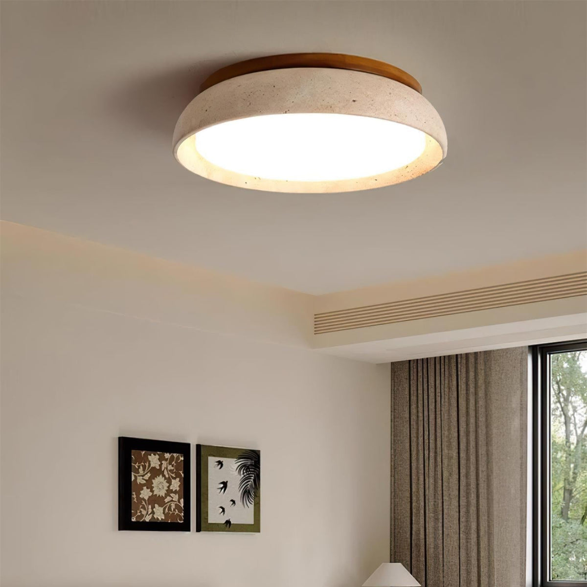 Pietra Travertine Flush Mount Ceiling Light-Home & Garden > Lighting > Ceiling Lights-Laren Fete-Laren Fete