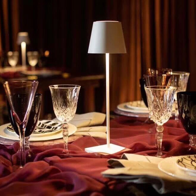Pillar Aluminium Cordless Table Lamp-Home & Garden > Lighting > Table Lamps-Laren Fete-Gold-Laren Fete
