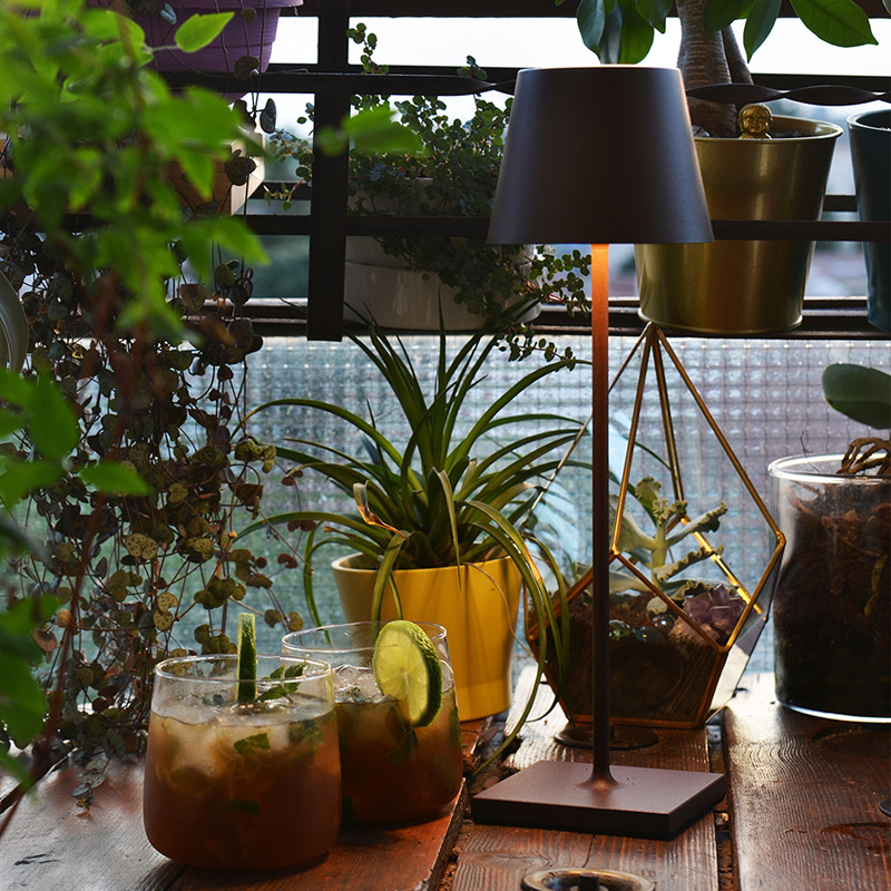 Pillar Aluminium Cordless Table Lamp-Home & Garden > Lighting > Table Lamps-Laren Fete-Gold-Laren Fete