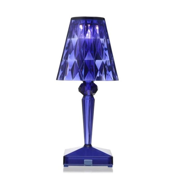 Refract Faceted Crystal Cordless Lamp-Home & Garden > Lighting > Table Lamps-Laren Fete-Blue-Laren Fete