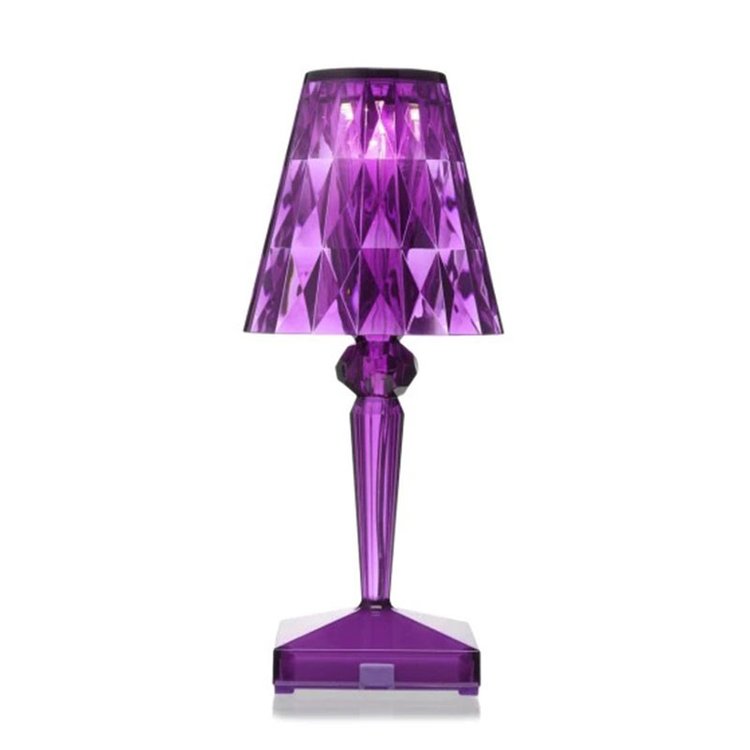 Refract Faceted Crystal Cordless Lamp-Home & Garden > Lighting > Table Lamps-Laren Fete-Transparent-Laren Fete