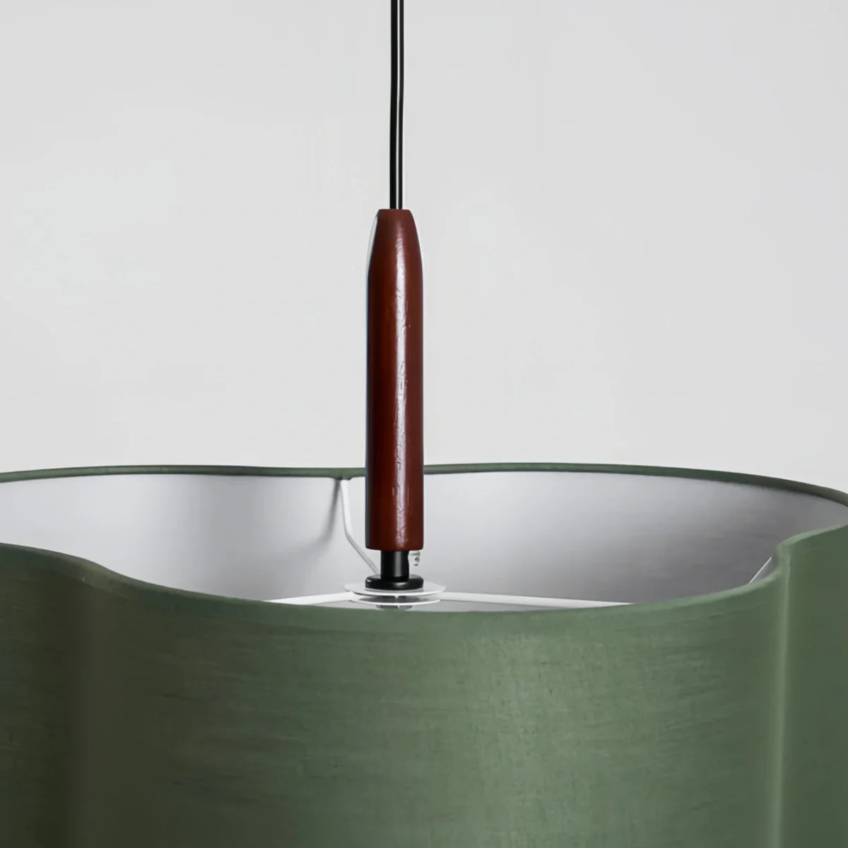 Rondo Fabric Drum Pendant Light-Home & Garden > Lighting > Pendant Lights-Laren Fete-D45CM x H28CM (17.7″ x 11″)-Green-Warm White (3000K)-Laren Fete