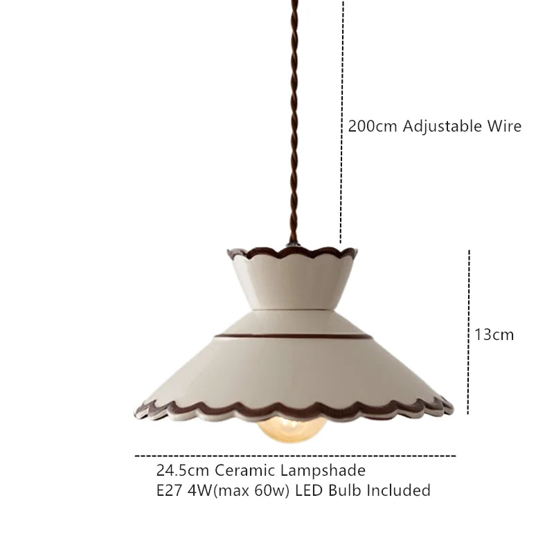 Ronja Ceramic Pendant Light-Home & Garden > Lighting > Pendant Lights-Laren Fete-Blue Daisy-Laren Fete